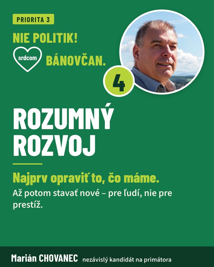Priorita 3: Rozumný rozvoj